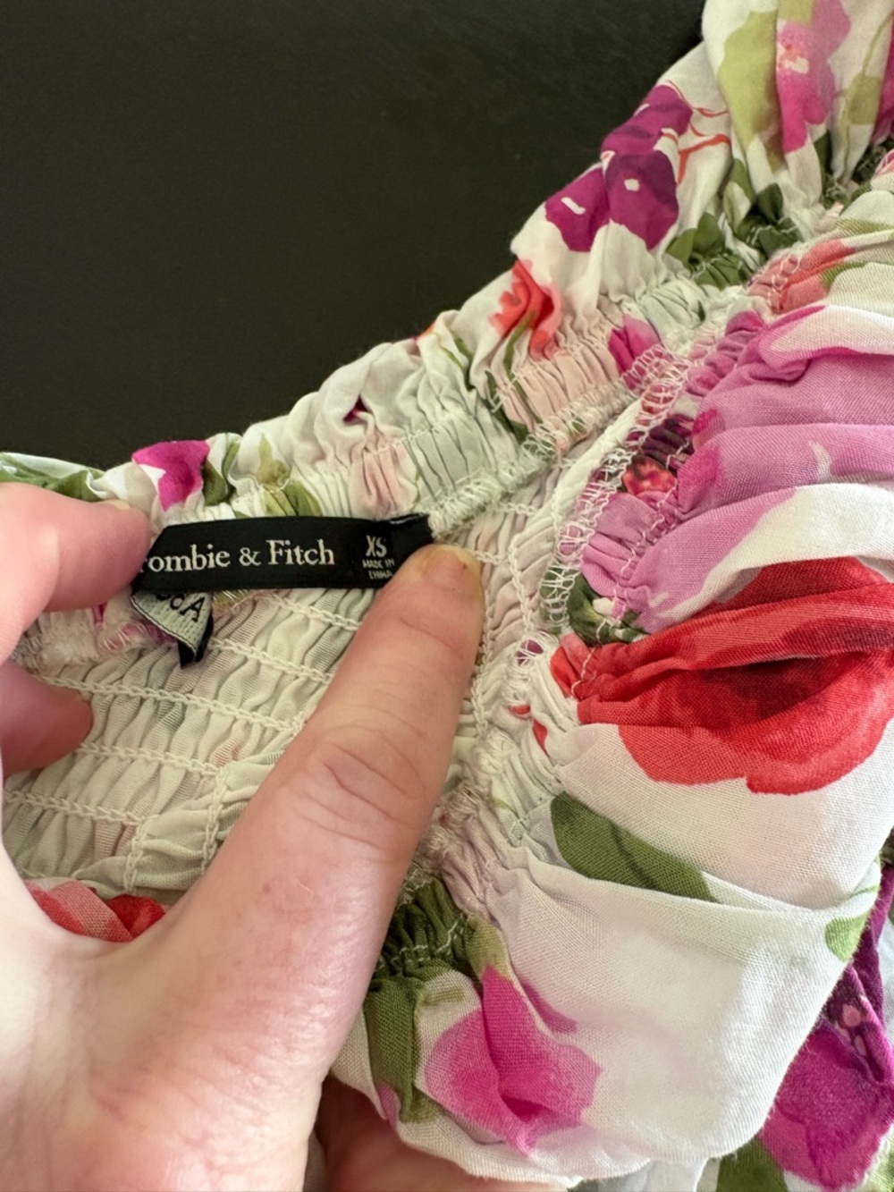 A&F Asymmetrical One-Shoulder Ruffle Top,XS - Picture 2 of 5